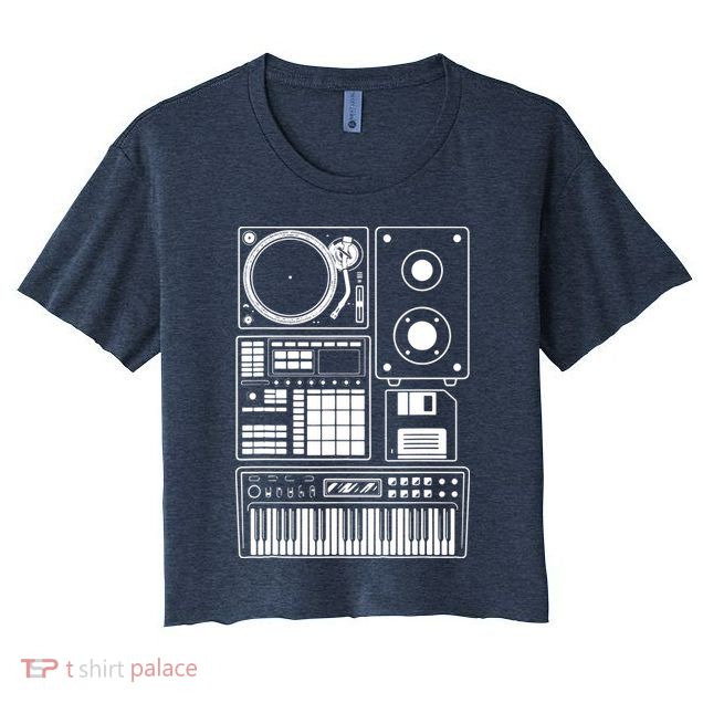 Funny Old School Hip Hop Rapper Beat Maker Rap Music Crop Top