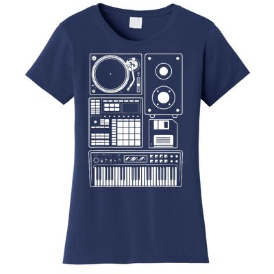 Funny Old School Hip Hop Rapper Beat Maker Rap Music Women's T-Shirt