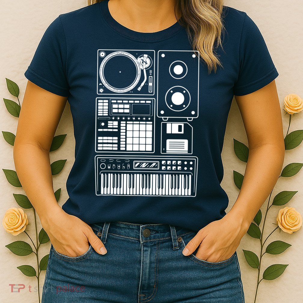 Funny Old School Hip Hop Rapper Beat Maker Rap Music Womens T-Shirt