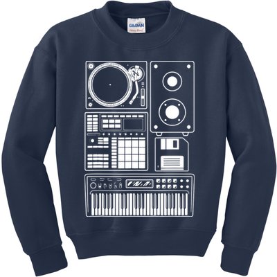 Funny Old School Hip Hop Rapper Beat Maker Rap Music Kids Sweatshirt