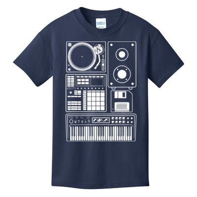 Funny Old School Hip Hop Rapper Beat Maker Rap Music Kids T-Shirt