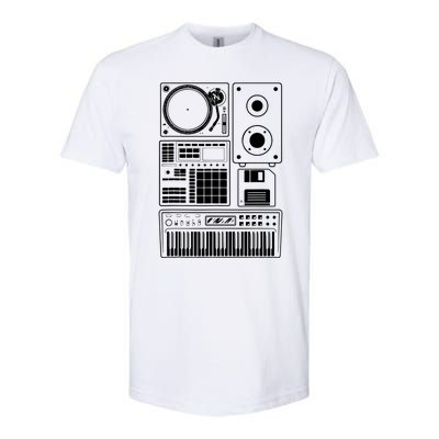 Funny Old School Hip Hop Rapper Beat Maker Rap Music Softstyle CVC T-Shirt