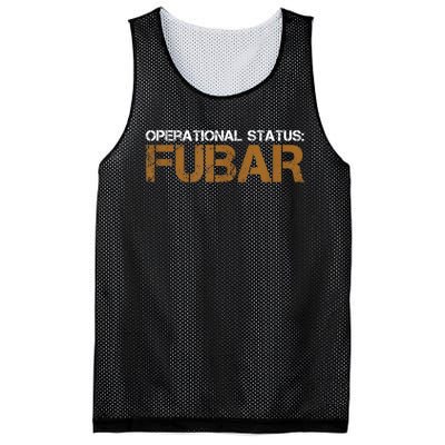 Funny Operational Status: Fubar Military Humor Mesh Reversible Basketball Jersey Tank