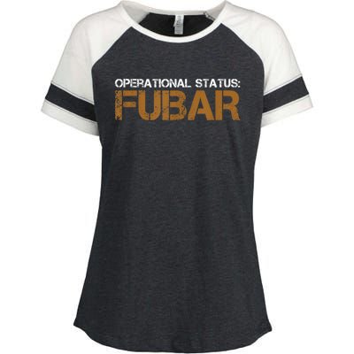 Funny Operational Status: Fubar Military Humor Enza Ladies Jersey Colorblock Tee