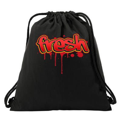 Fresh Old School Graffiti Style Funny Graffiti Graphic Drawstring Bag