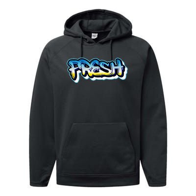 Fresh Old School Graffiti Style Funny Graffiti Graphic Performance Fleece Hoodie