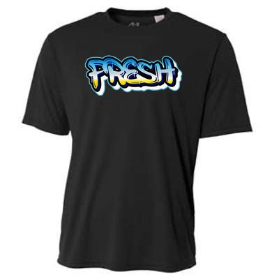 Fresh Old School Graffiti Style Funny Graffiti Graphic Cooling Performance Crew T-Shirt