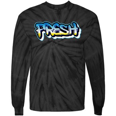 Fresh Old School Graffiti Style Funny Graffiti Graphic Tie-Dye Long Sleeve Shirt