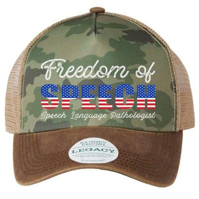 Freedom Of Speech Therapy Pathologist Slp Gift Language Legacy Tie Dye Trucker Hat