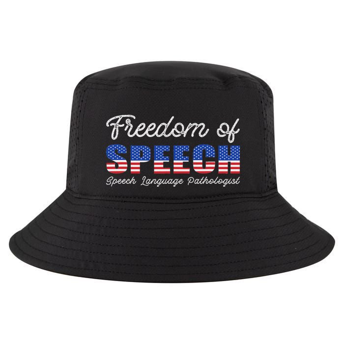 Freedom Of Speech Therapy Pathologist Slp Gift Language Cool Comfort Performance Bucket Hat