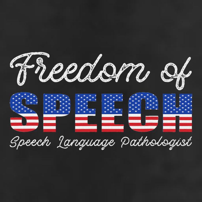 Freedom Of Speech Therapy Pathologist Slp Gift Language Cool Comfort Performance Bucket Hat