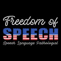 Freedom Of Speech Therapy Pathologist Slp Gift Language Sustainable Bucket Hat