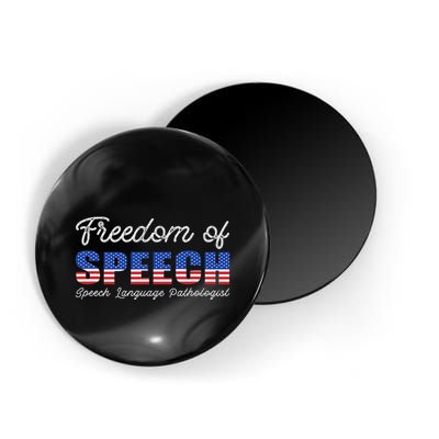 Freedom Of Speech Therapy Pathologist Slp Gift Language Magnet