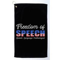 Freedom Of Speech Therapy Pathologist Slp Gift Language Golf Towel