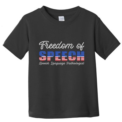 Freedom Of Speech Therapy Pathologist Slp Gift Language Toddler T-Shirt