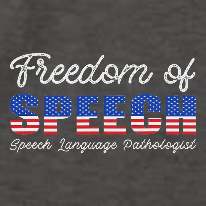 Freedom Of Speech Therapy Pathologist Slp Gift Language Vector Backpack