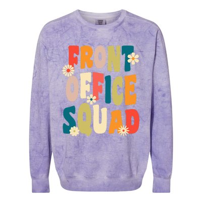 Front Office Squad Team For Administrative Assistants Colorblast Crewneck Sweatshirt