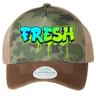 Fresh Old School Graffiti Style Funny Graffiti Graphic Legacy Tie Dye Trucker Hat