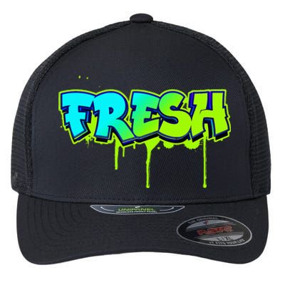 Fresh Old School Graffiti Style Funny Graffiti Graphic Flexfit Unipanel Trucker Cap