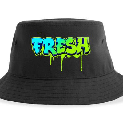 Fresh Old School Graffiti Style Funny Graffiti Graphic Sustainable Bucket Hat