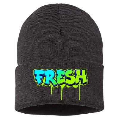 Fresh Old School Graffiti Style Funny Graffiti Graphic Sustainable Knit Beanie