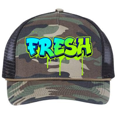 Fresh Old School Graffiti Style Funny Graffiti Graphic Retro Rope Trucker Hat Cap