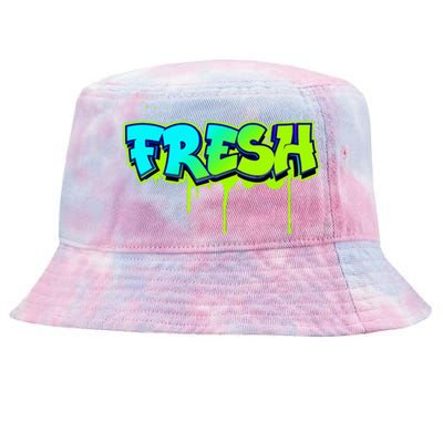 Fresh Old School Graffiti Style Funny Graffiti Graphic Tie-Dyed Bucket Hat