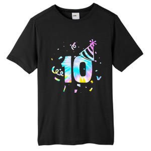 Funny Out Single Digits Im 10 Year Old 2 Sided 10th Birthday Tall Fusion ChromaSoft Performance T-Shirt