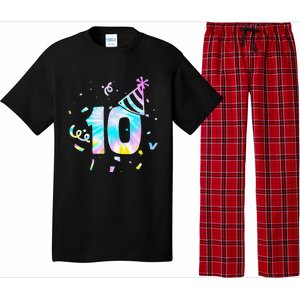 Funny Out Single Digits Im 10 Year Old 2 Sided 10th Birthday Pajama Set