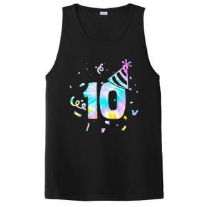 Funny Out Single Digits Im 10 Year Old 2 Sided 10th Birthday PosiCharge Competitor Tank