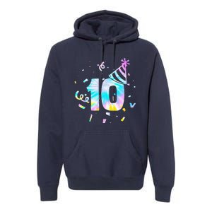 Funny Out Single Digits Im 10 Year Old 2 Sided 10th Birthday Premium Hoodie