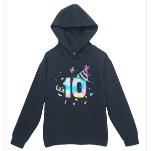 Funny Out Single Digits Im 10 Year Old 2 Sided 10th Birthday Urban Pullover Hoodie