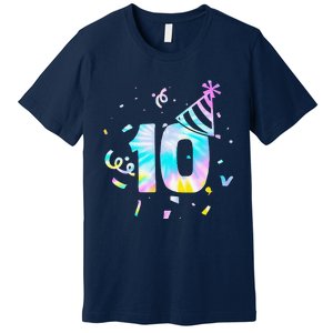 Funny Out Single Digits Im 10 Year Old 2 Sided 10th Birthday Premium T-Shirt