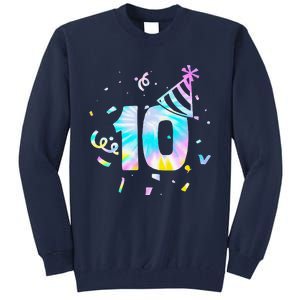 Funny Out Single Digits Im 10 Year Old 2 Sided 10th Birthday Tall Sweatshirt