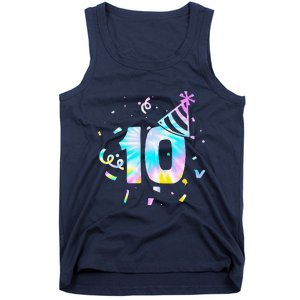 Funny Out Single Digits Im 10 Year Old 2 Sided 10th Birthday Tank Top