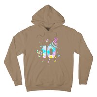 Funny Out Single Digits Im 10 Year Old 2 Sided 10th Birthday Hoodie