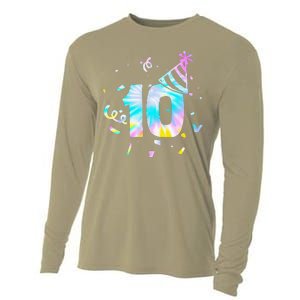 Funny Out Single Digits Im 10 Year Old 2 Sided 10th Birthday Cooling Performance Long Sleeve Crew