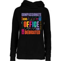 Front Office Squad Front Office Secretary Team Womens Funnel Neck Pullover Hood