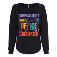 Front Office Squad Front Office Secretary Team Womens California Wash Sweatshirt