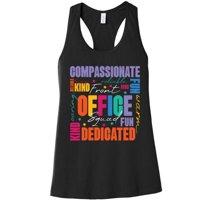 Front Office Squad Front Office Secretary Team Women's Racerback Tank