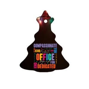 Front Office Squad Front Office Secretary Team Ceramic Tree Ornament