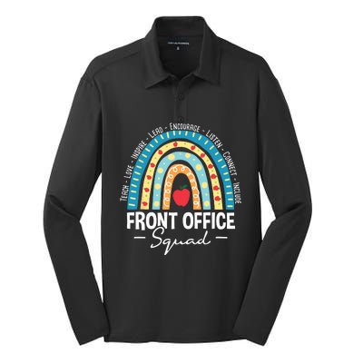 Front Office Squad School Admin Administrative Assistant Silk Touch Performance Long Sleeve Polo