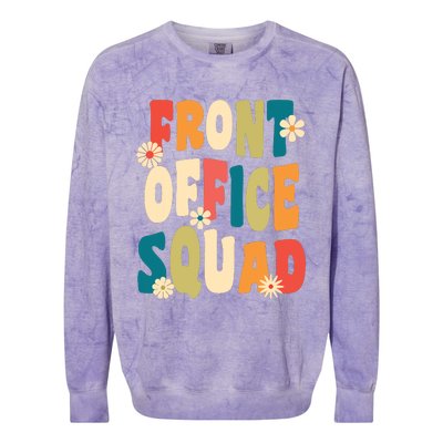 Front Office Squad Team For Administrative Assistants Colorblast Crewneck Sweatshirt