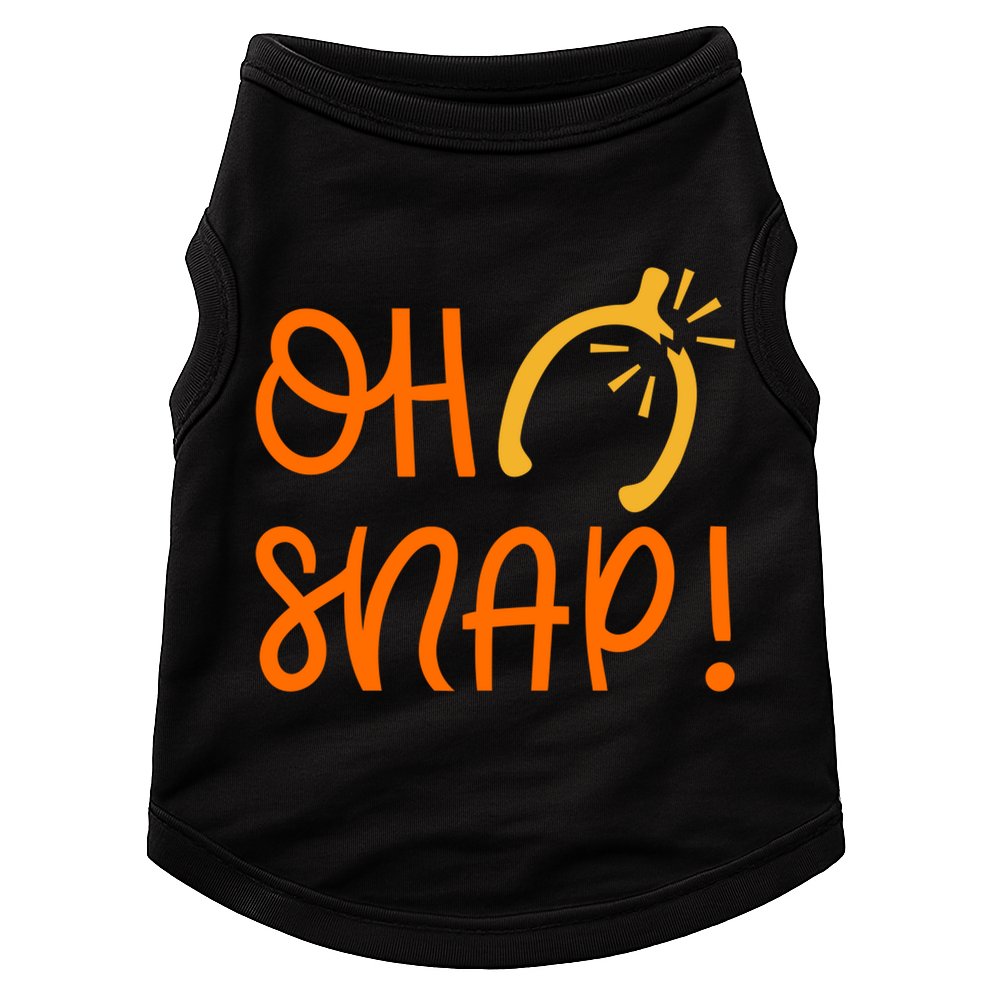 Funny Oh Snap Thanksgiving Turkey Wishbone Doggie Tank