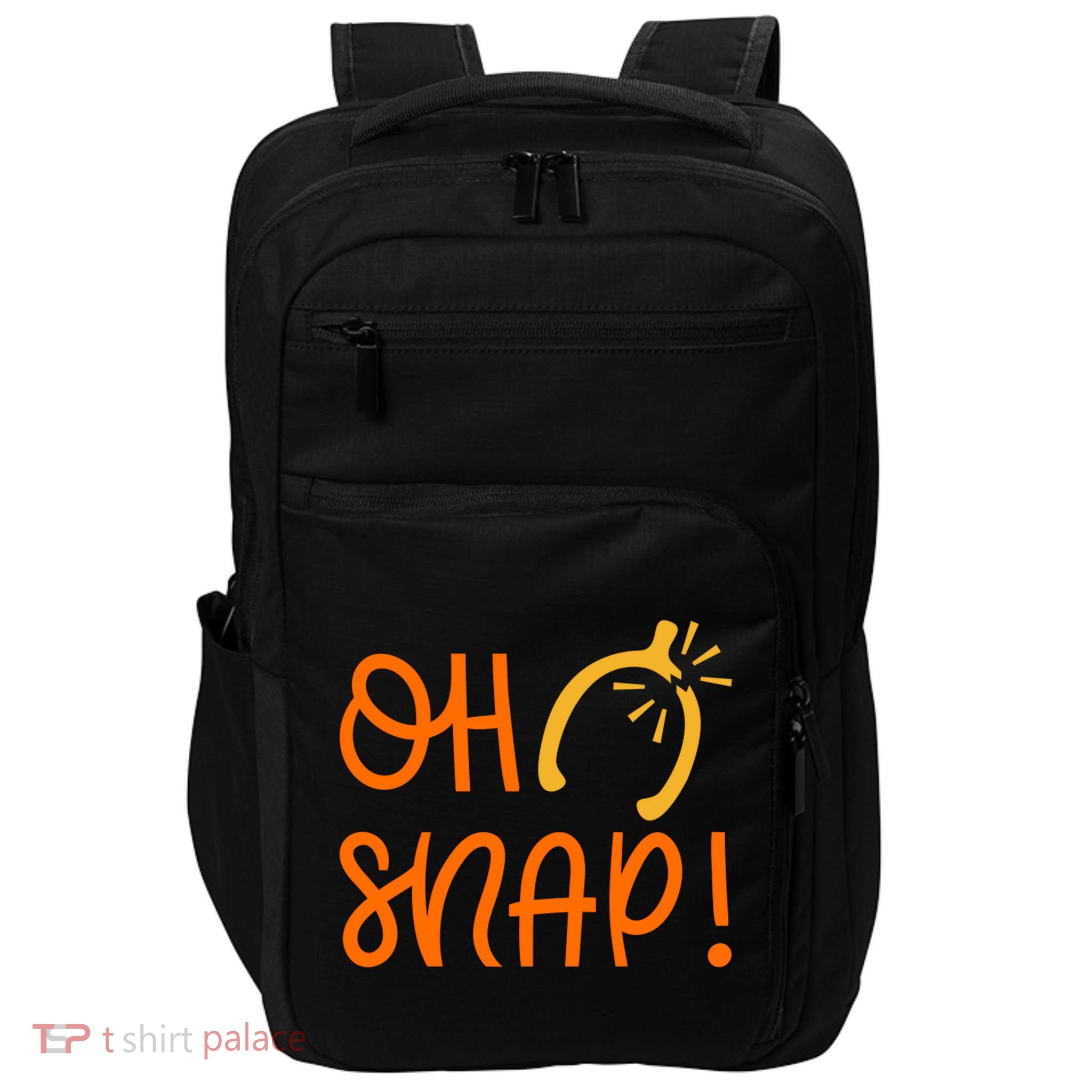 Funny Oh Snap Thanksgiving Turkey Wishbone Impact Tech Backpack