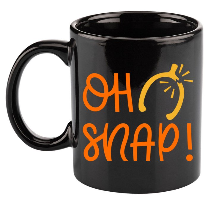 Funny Oh Snap Thanksgiving Turkey Wishbone 11oz C Handle Ceramic Mug