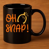 Funny Oh Snap Thanksgiving Turkey Wishbone 11oz C Handle Ceramic Mug