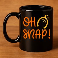 Funny Oh Snap Thanksgiving Turkey Wishbone 11oz C Handle Ceramic Mug