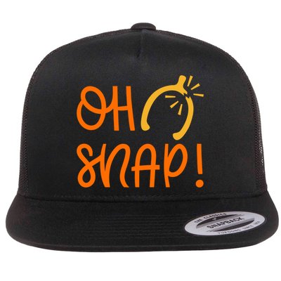 Funny Oh Snap Thanksgiving Turkey Wishbone Flatbill Hat