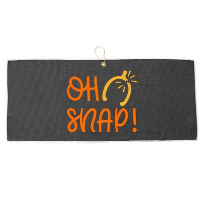 Funny Oh Snap Thanksgiving Turkey Wishbone Large Microfiber Waffle Golf Towel